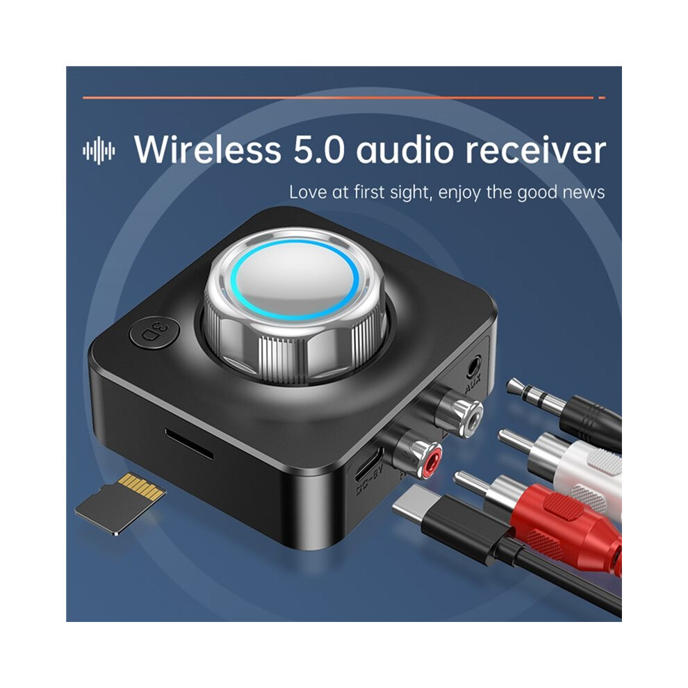 5.0 Audio Receiver 3D Stereo Music Adapter With Tf Card Slot, Home Speaker, Amplifier, Headphone 6032318031593
