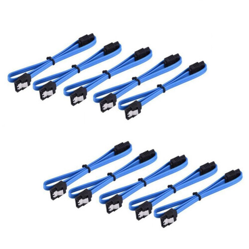 10 Pieces of Sata3.0 Solid State Drive Serial Port Data Cable with Lock  Cable 3.0 Data Cable Series 6Gb/S 40cm