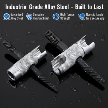 2 Pcs Grease Zerk Fitting Tool Grease Fittings Assortment with Removal Tool Fit 1/4"-28 SAE, 1/8"-NPT,M10x1 M8x1 and Hex