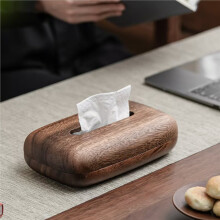 Porte-Boîte à Mouchoirs en Bois de Noyer, Design Rectangulaire Moderne avec Couvercle Amovible, Décoration Intérieure Minimaliste