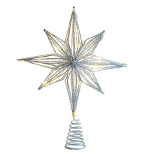 Stella per Puntale Albero di Natale da 25 Centimetri con Luci LED, Ornamenti per Decorazioni Natalizie per La Casa e Le Feste