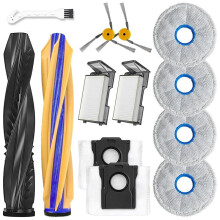 Replacement Accessories Kit for X60 Max Ultra ,1 Main Brush 2 HEPA Filter 4 Mop Pad 2 Side Brush 2 Dust Bags