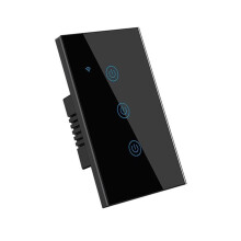 Tuya WiFi US   Stair Switches Touch Sensor LED Lights Interruptor 2way Control   3 Gang US Plug