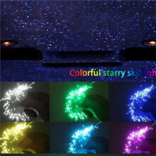 Auto-Sternenhimmel-Lichterkette, Glasfaserbeleuchtung, Atmosphärenlampe mit Musiksteuerung, RGB-Deckenbeleuchtung, DIY-Autostyling, 500 Stück X 3 M