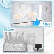 8 Pcs Clear Flat Breast Milk Freezer Storage Organizer, Space Saving Breastmilk Freezer Tray for Breastfeeding Bag