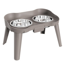 Spill-Proof Dog Water Bowl with Raised Feeder Stand for All Dog Breeds