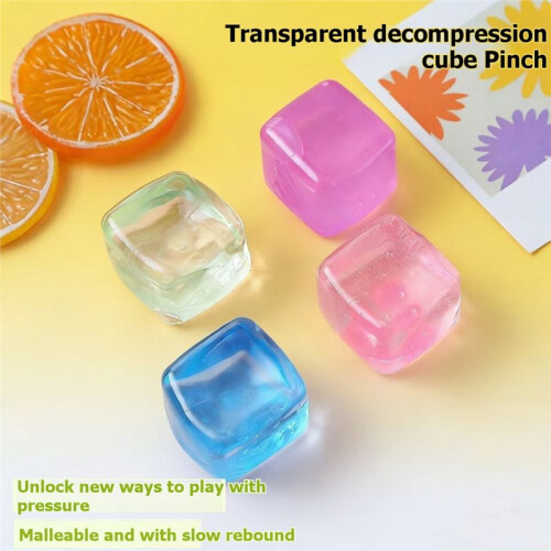 Decompression Simulation Ice  Squeezable Toy  High Transparency Stress Relief Toy (One Random Color) 1