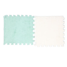 10 Stück Plüsch-Schaumstoff-Interlock-Matte 31x30cm Mint/White