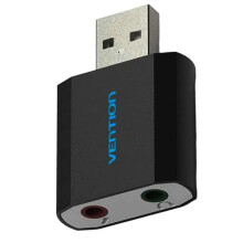 Vention USB-Ljudkort USB-Ljudgränssnitt Hörlursadapter Ljudkort för Mikrofon, Högtalare, Bärbar Dator, för PS4, Externt Ljudkort