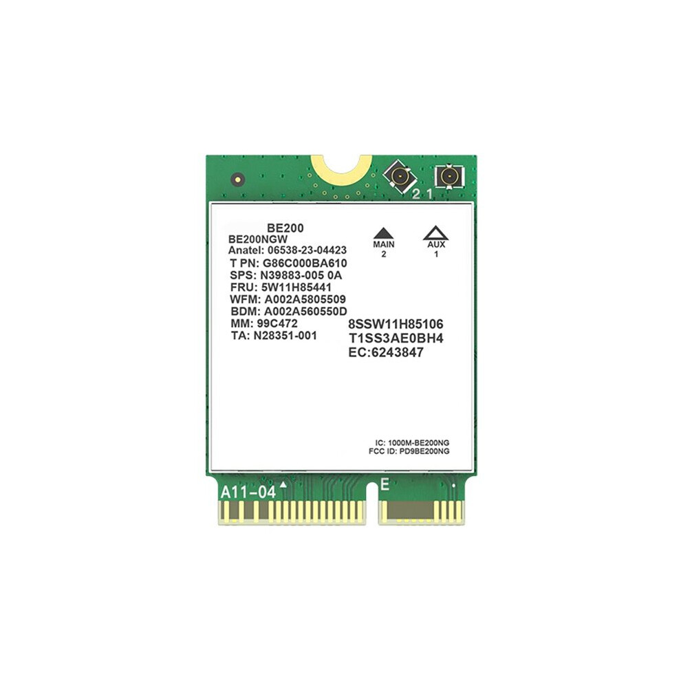 Wifi 7 Be200 Ngff Wireeless Adapter 5.4 Wifi7 8774Mbps 2.4G/5G/6Ghz 802.11Ax For Desktop/Laptop For Win10/11 4712511033724