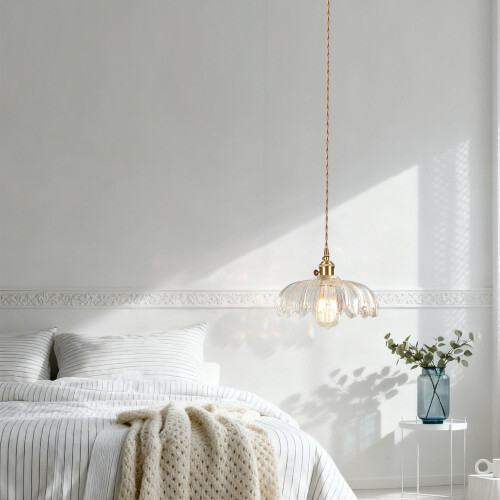 2PCS Glass Pendant Light Vintage Interior Ceiling Light Retro Modern Pendant Lights 2