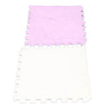 10er Pack Plüsch-Schaumstoff-Interlock-Matten 31 x 30 cm Lila/Weiß