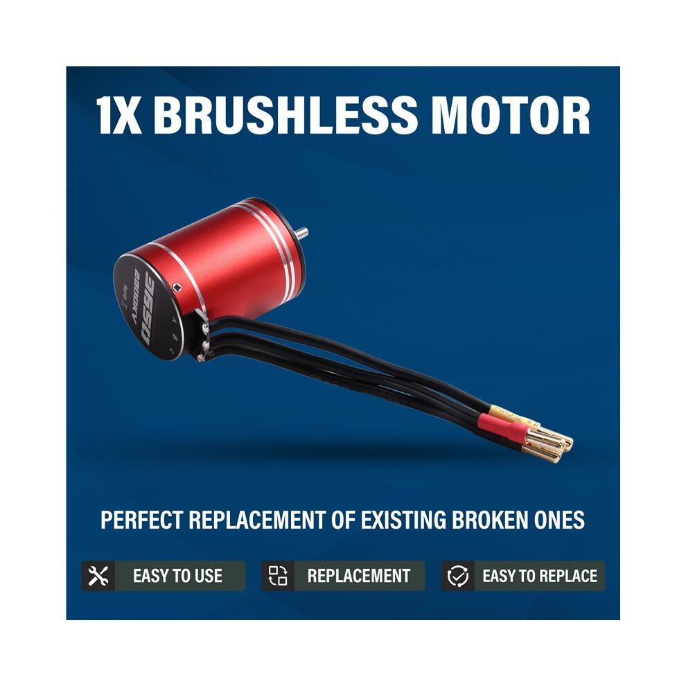 Brecantia 3650 2800Kv High-Speed Brushless Motor And 75A Brushless Esc For Arrma Hsp Redcat Rc4wd Axial Scx10 D90