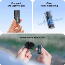 SJCAM M4 Wireless Lavalier Microphone for SJ6 Ultra and SJ30 Action Camera Clear Voice Recording 4-Hour Battery Life