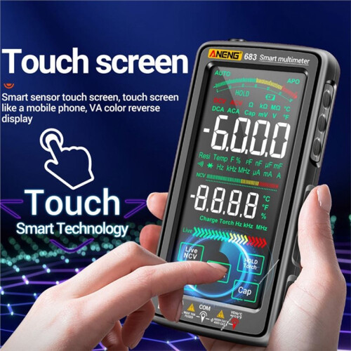 ANENG 683 Slimme Multimeter Oplaadbaar Touch 6000 Counts Multimeter Test Multitester AC/ Spanningstester Stroommeter 1