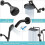 Shower Arm, Wall Mount Replacement Shower  Arm for Fixed Shower  and Handheld Showerhead, 25cm 4
