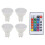 4pcs Gu10 Bulbs and 1remote Control with Memory Function 17colors Changeable Spot Ligh 4dynamic Lighting Modes Spotlight 1
