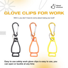 6 PièCes Pinces à Gants pour Porte-Gants de Travail Pince à Ceinture avec Mousquetons en MéTal pour Travailleur de la Construction Garde Travail