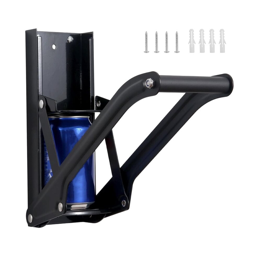 Can Crusher,With Ergonomic Handle And Bottle Opener, Mounted Can Crusher For Recycling In Home And Garage, Fits 12-16 Oz 4712496530867