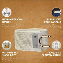 Unisex Buckleless Elastic Belt Hook Adjustable Comfortable Invisibility Waist Belt for Daily Carry Jeans Pants D