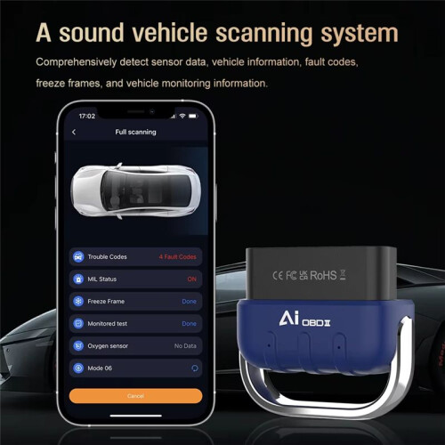 DA200 Auto OBD II Kaartleestool BLE  4.0/5.4 OBD2 Auto Diagnose Scanner 25K80 Chip Fault Coder Gratis APP 2