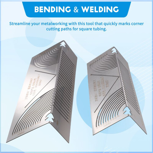 Angle & Arc Marking Tool Square Steel Pipe Bend Steel Pipe Bend Marking Tool Welding Pipe Marking Welding Tool 2pcs 2
