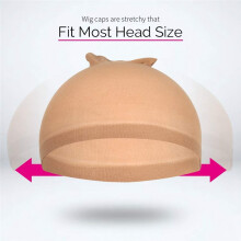 8 Pieces Light Brown Stocking Wig Caps Stretchy Nylon Wig Caps for Women for Secure Hair Fixing