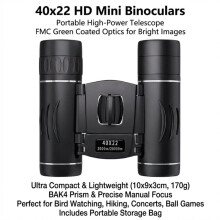 Jumelles HD 40x22 avec Lentilles BAK4 FMC, -Télescope Pliable avec une Portée de 2000 M, Idéal pour le Sport, le Camping et les Voyages.