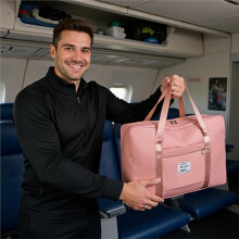 Travel Duffel Bag, Large Bag, Expandable Personal Item Bag, Water Carry Bag with Trolley Sleeve for Gym, Overnight