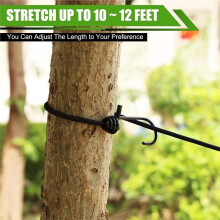 2 Pack Retractable Camping Clothesline with 12 Clothespins, Elastic Travel Clothesline for Outdoor and Indoor Use