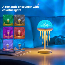 Jellyfish Ocean Waves Projector Light USB Powered 7 Color Ripple Projector Jellyfish Night Light for Kids Bedroom