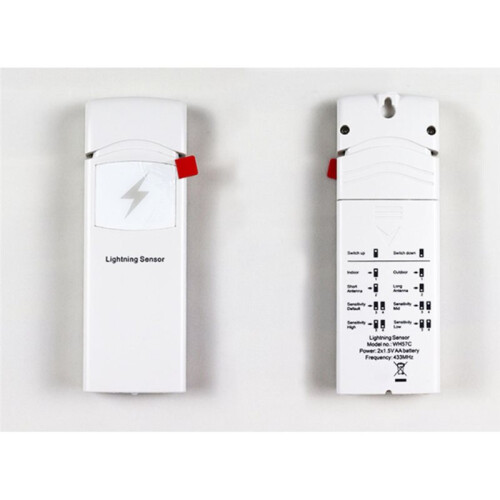 Wireless  Detection Sensor with Solar Radiation Shield, Detects  Bolts and Storms Within 40 1