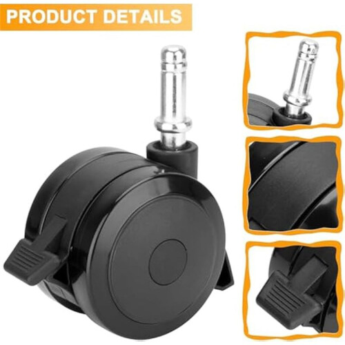 4pcs 70360 Locking Caster with Insert for   300 Grill Part  S-310 S-320 E-310 E-320 S-330 1