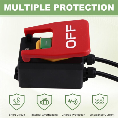 250V Single-Phase /Off  Safety , Zero Voltage  with Socket Emergency Off  EU Plug 2