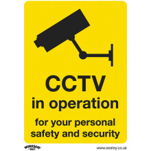 Worksafe SS40V1 Warning Safety Sign - CCTV - Self-Adhesive Vinyl
