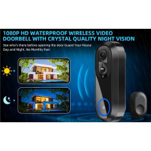 Campainha de Vídeo 5G 2.4G WiFi 1080P com Câmera de Interfone Inteligente, À Prova D'Água IP65 e Bateria de 7000mAh