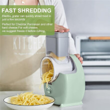 Râpe à Fromage Électrique 3 en 1 pour la Cuisine, Râpe à Salade et Fromage Facile à Utiliser (Rechargeable)