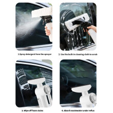 Aspirapolvere Elettrico per Vetri, Ricaricabile Tramite USB, Automatico e Portatile, Ideale per Finestre di Casa, Auto, Doccia e Specchi.