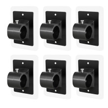 6PCS Self-Adhesive Curtain Rod Bracket, Suitable for Tenant'S Curtain Rod Hook, Simple and Elegant Style