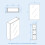 NES Home Nes Home Gloss White 400mm Bathroom Mirror Cabinet With Shelf Storage 5