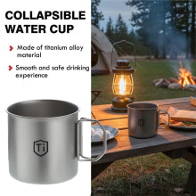 Vaso Purificador de Agua de Titanio, Taza Antibacteriana Antimoho con Tapa, para Cerveza, Café y Bebidas Frías en Casa o Al Aire Libre.