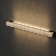 Wall Mounted Light Yellow Cave Stone Long Linear H30cm LED Outdoor Porch Balcony Villa Lamp Home Indoor Decor