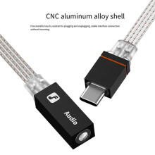 D2 USB-DAC-Kopfhörerverstärker CX31993 Aluminium USB-C auf 3,5-mm-Adapter mit Mikrofoneingang und CX31993-Chip