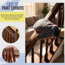 10 Pack Paint Mitts Microfiber Terry Gloves Reusable Lint-Free for Deck Stain, Furniture Cleaning Waxing Polishing