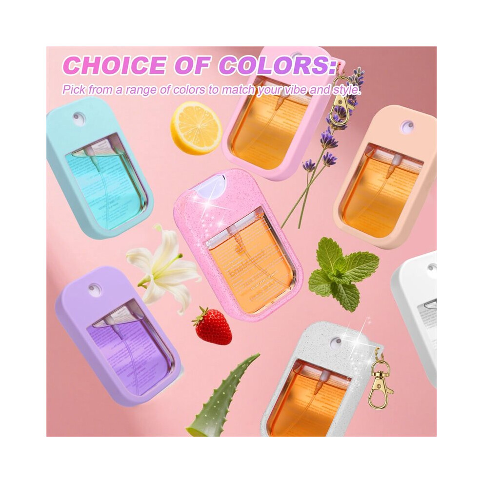 3Pcs Hand Sanitizer Spray Case Compatible,Design Silicone Hand Sanitizer Case Holder for Touch Land Mist Case 1FL. OZ