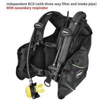 SDIVEOXY Diving Buoyancy Compensator Scuba Front Adjustable BCD Wetsuit Vest with ReleaseWeight Pocket for Spearfishing B