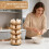 Wooden Egg Rack Countertop, 5-Layer Rotating Pine Egg Rack, Stackable Egg Rack, Disassembled and Shipped Egg Rack 4