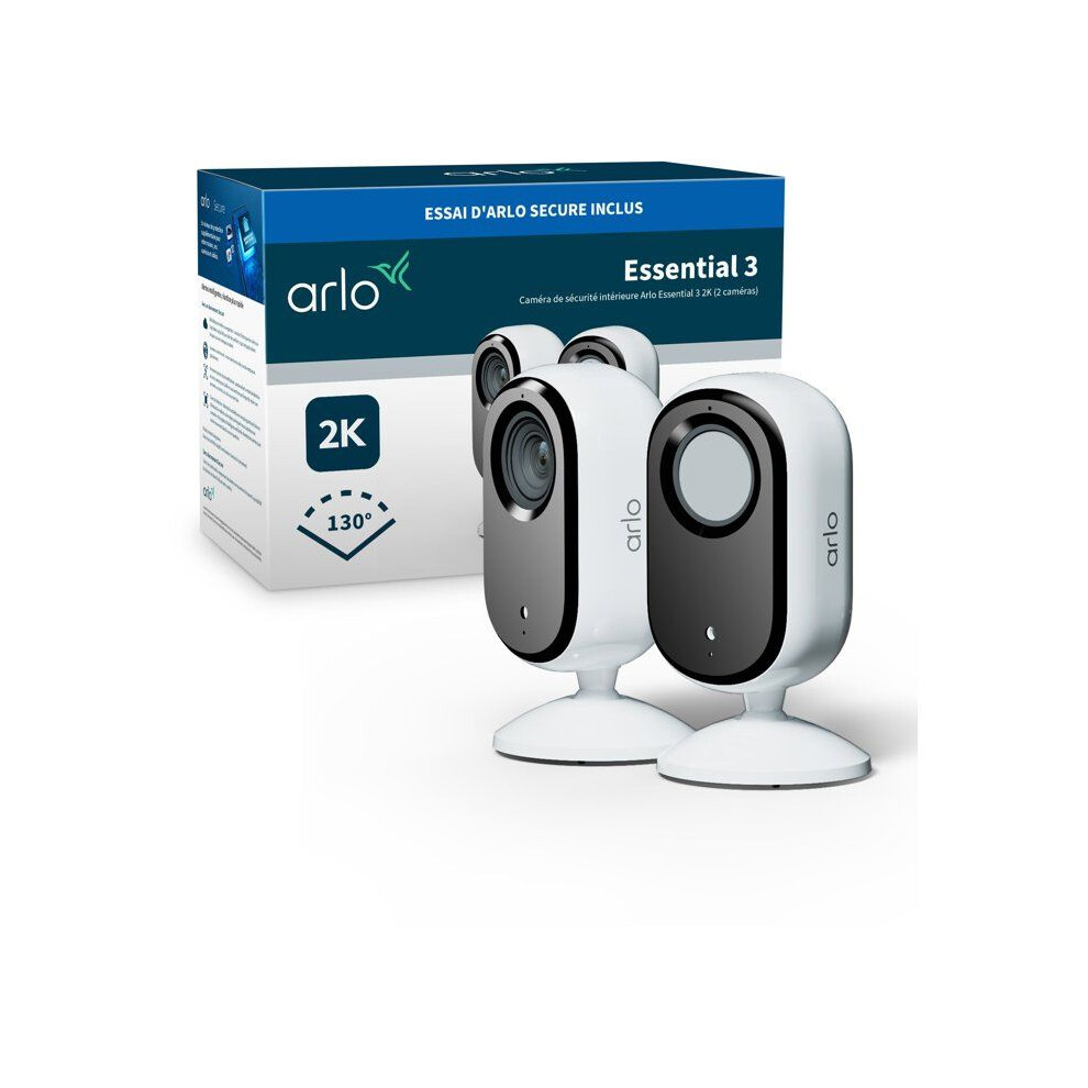 Arlo Surveillance Camera - Essential 3 2 Cameras 2K - Indoor