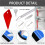10 PCS Vinyl Wrap Tools, Car Vinyl Wrap Squeegee Smoothing Tools, Window Tint Application Kit with Squeegee, 3