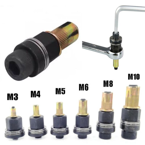 6Pcs Hand Rivet Nut  Nuts Adapter Tool Riveter Tool Accessory for Nuts Optional Model M3-M10 1